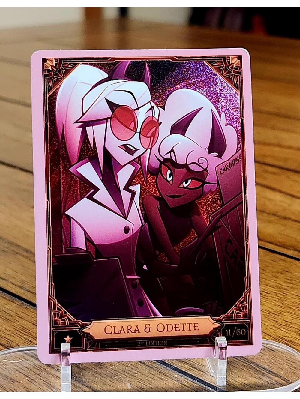 Clara and Odette foil trading card - Hazbin Hotel